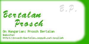 bertalan prosch business card